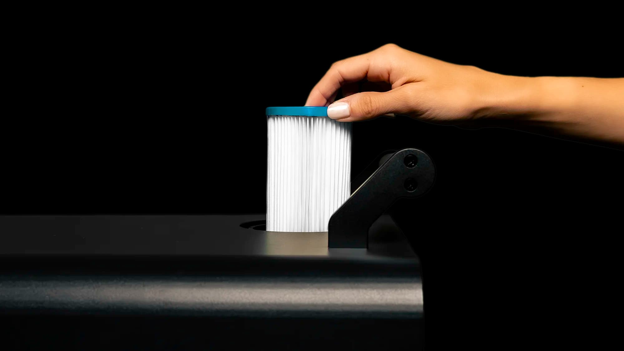 Theralpine chiller filter exchange with water splash